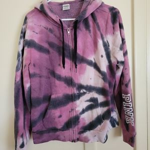 PINK Victoria Secret tie dye zip jacket